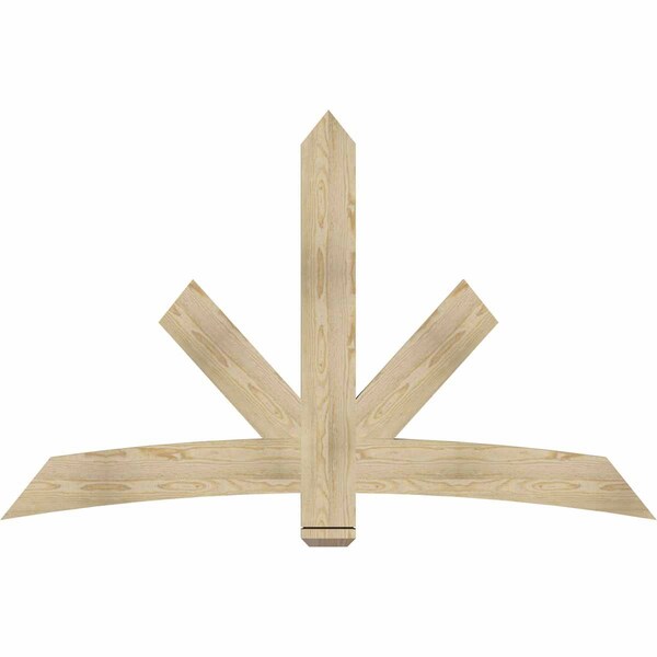 Ekena Millwork Alberta Rough Sawn Timber Gable Bracket, Douglas Fir, 72"W x 45"H x 2"D x 6"F, 15/12 Pitch GBW072X45X0206ALB00RDF - main